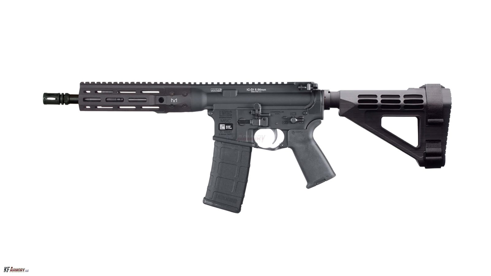 LWRC IC DI 10.5″ 5.56mm – SB Tactical Brace – Black – Pistol – KF ...