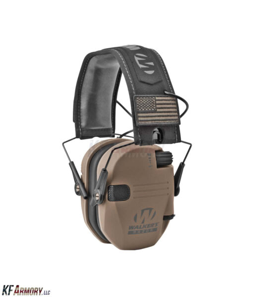 Walker’s Razor Slim Patriot Electronic Ear Muff FDE KF Armory, LLC