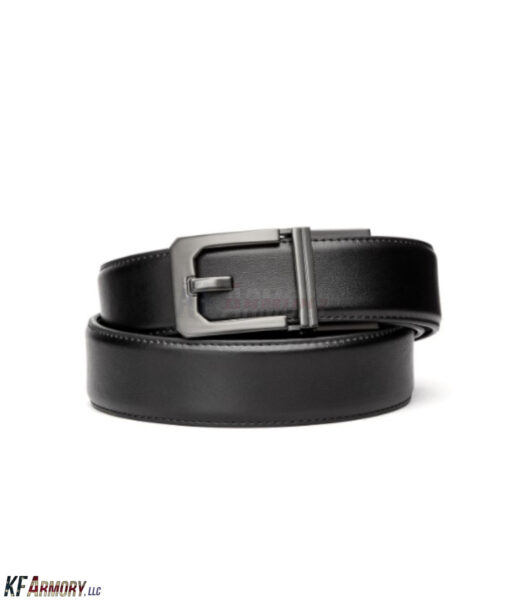Kore X3 Buckle Leather Buckle and Belt Set - Black