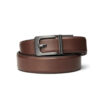Kore X3 Buckle Leather Buckle and Belt Set - Brown
