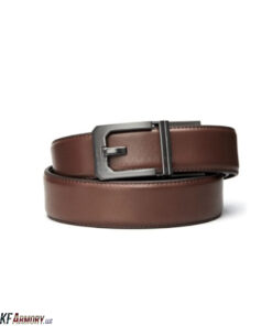 Kore X3 Buckle Leather Buckle and Belt Set - Brown