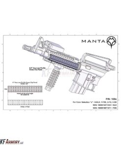 Manta Defense 6" Low-Profile Wire Routing Rail Guard - Black