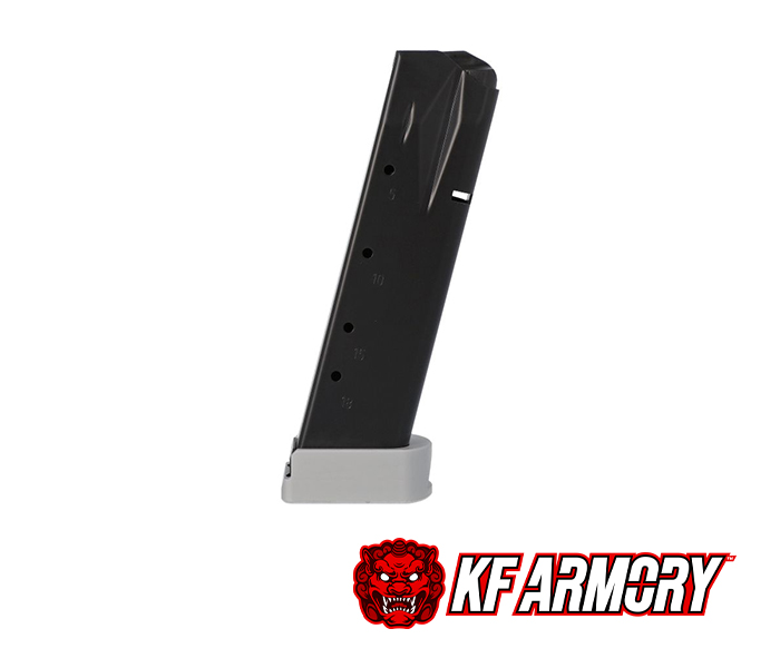 Sig Sauer P226 9MM 20RD PREMIUM EXTENDED MAGAZINE-SILVER BASEPAD