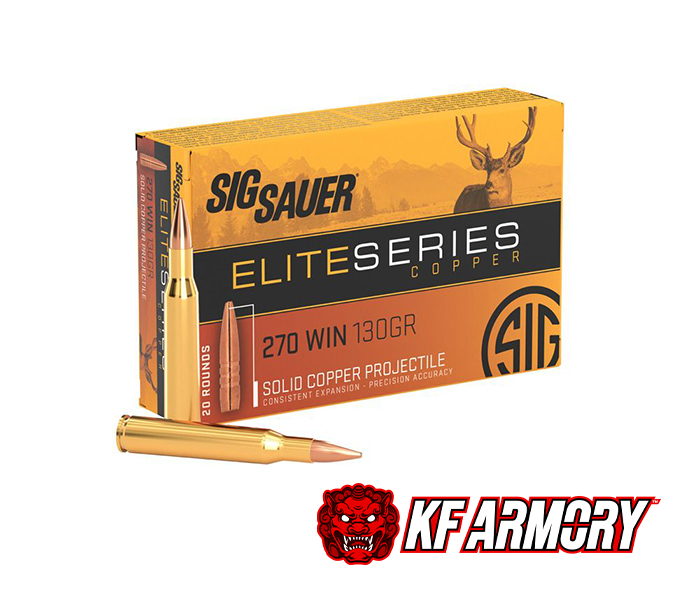 Sig Sauer 270 WIN, 130GR, ELITE SERIES COPPER