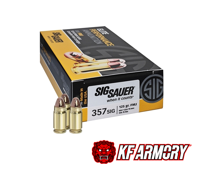 Sig Sauer Elite Performance 357 SIG Ammo 125 Grain Full Metal Jacket