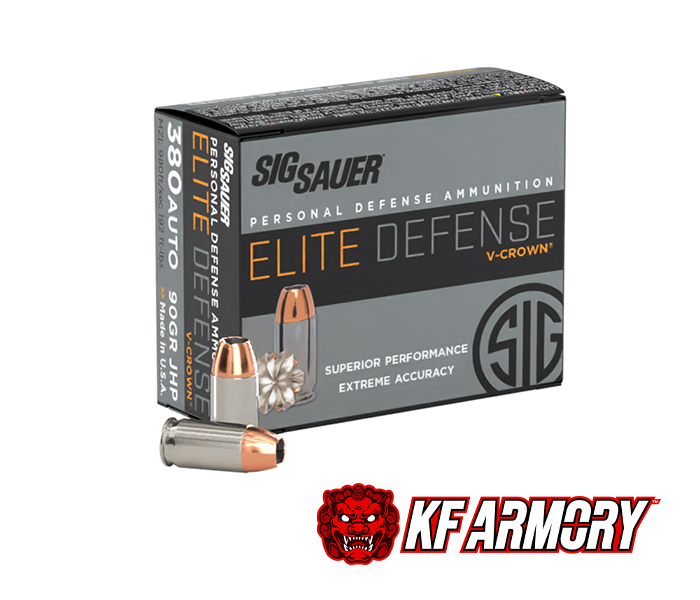 Sig Sauer 380 AUTO, 90GR, Elite V-Crown, JHP