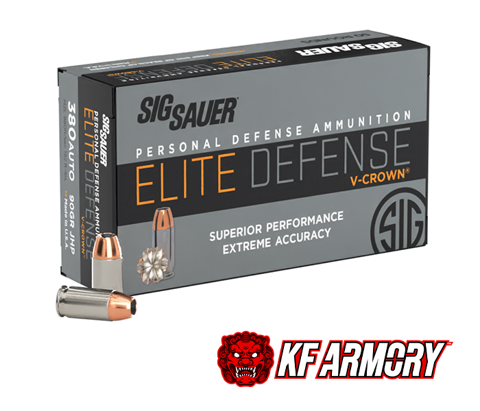 Sig Sauer 380AUTO, 90GR, ELITE V-CROWN, JHP (50 RDS)