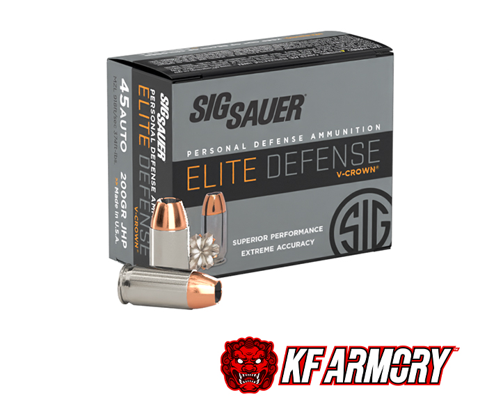 Sig Sauer 45AUTO, 200GR, Elite V-Crown, JHP