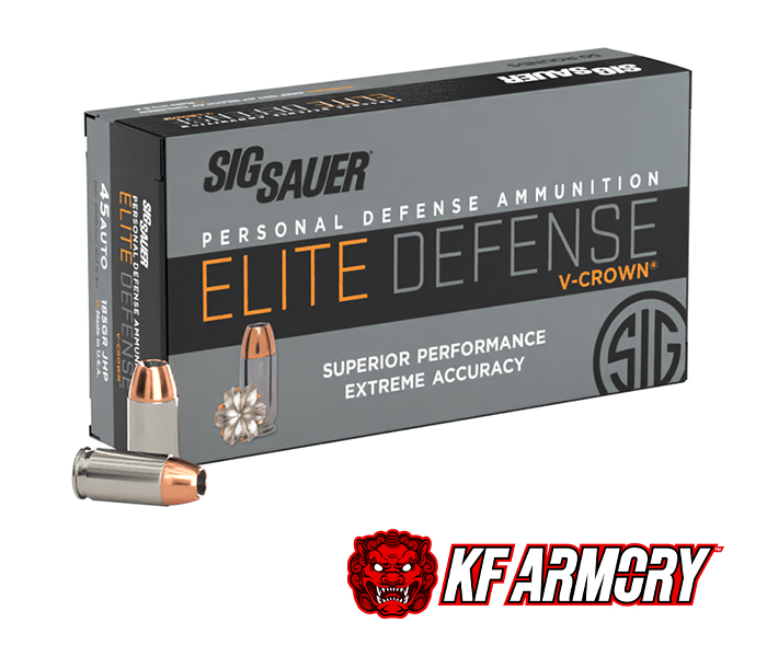Sig Sauer 45AUTO, 230GR, ELITE V-CROWN, JHP