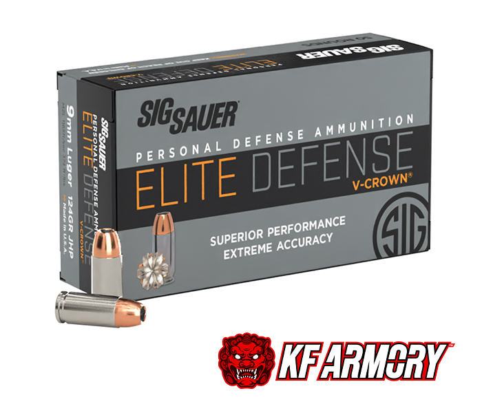 Sig Sauer 9MM, 124GR, Elite V-Crown, JHP - 50 Count