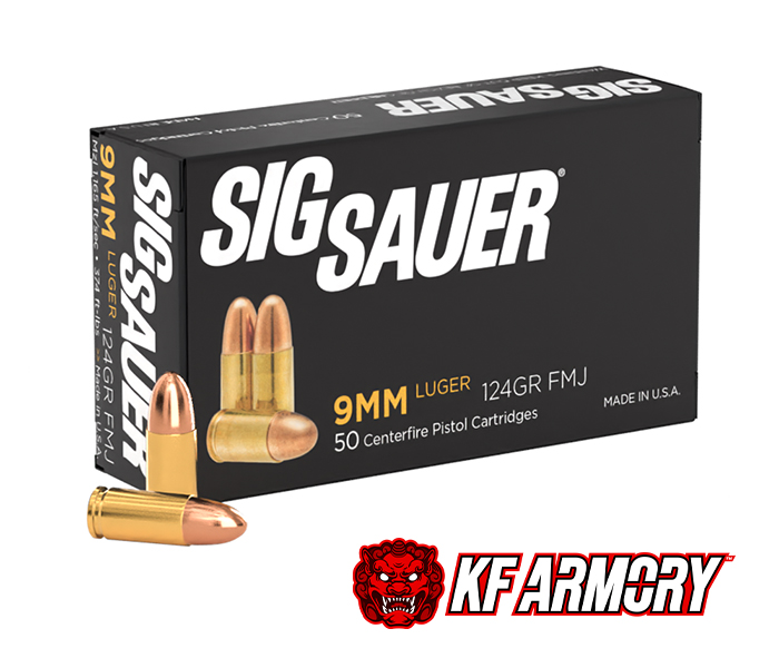 Sig Sauer 9MM, 124GR, Elite Ball, FMJ