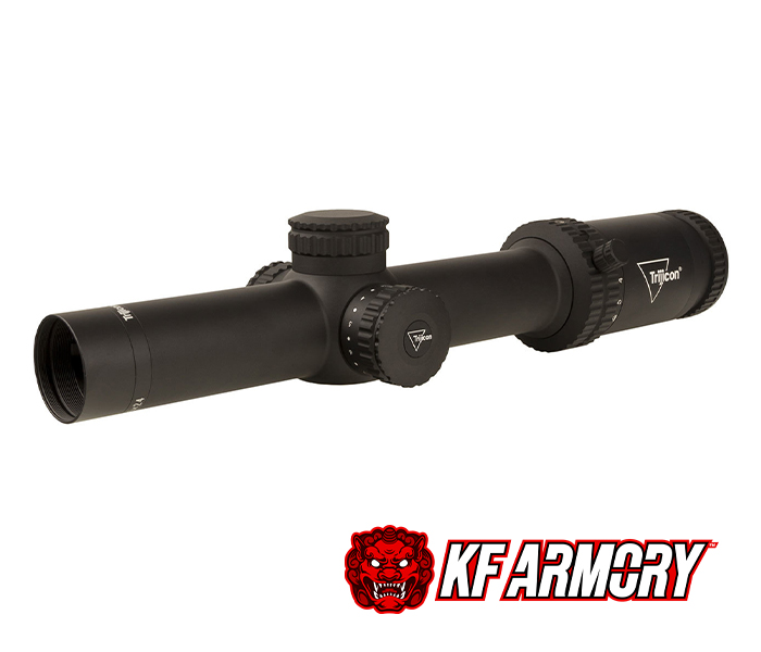Trijicon® Credo® 1-6x24 Second Focal Plane (SFP) Riflescope w/ Green BDC Segmented Circle .223 / 55gr, 30mm Tube, Matte Black, Low Capped Adjusters