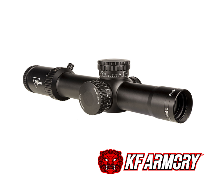 Trijicon® Credo® HX 1-8x28 First Focal Plane (FFP) Riflescope w/ Red/Green MOA Segmented Circle, 34mm Tube, Satin Black, Exposed Locking Adjusters
