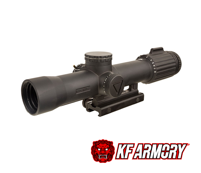 Trijicon® VCOG® 1-8x28 LED Riflescope - MRAD Red MRAD Crosshair Dot Reticle, Thumb Screw Mount