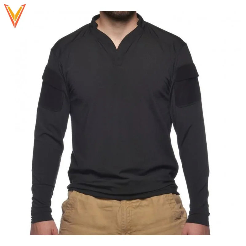 VELOCITY SYSTEMS Rugby Shirt Long Sleeve - BLK