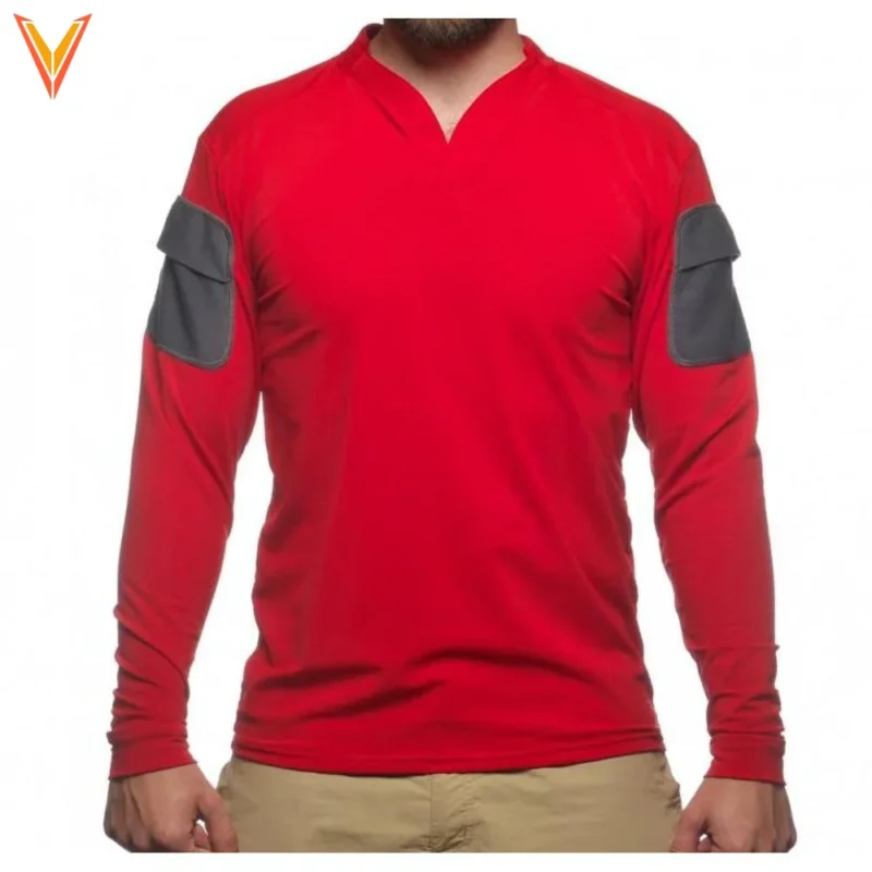 VELOCITY SYSTEMS Rugby Shirt Long Sleeve - RED