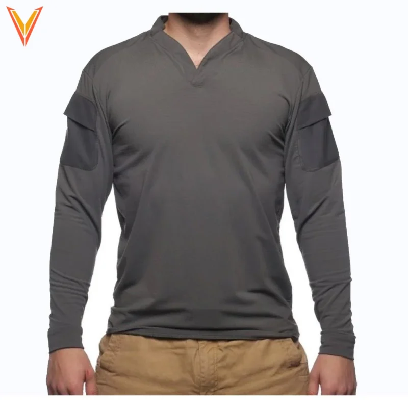 VELOCITY SYSTEMS Rugby Shirt Long Sleeve - GRY