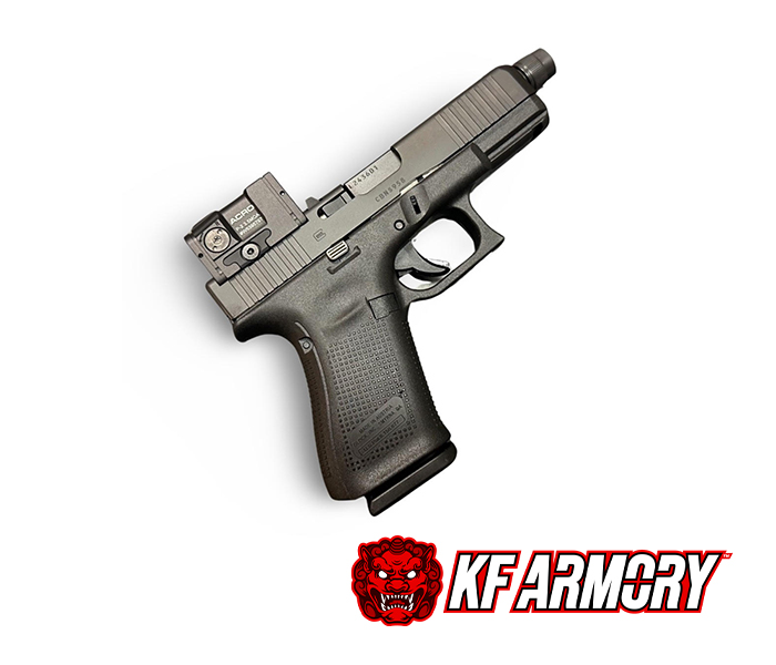 B&T Import GLOCK 19 Enhanced with ACRO P2, Slide Cut, Threaded Barrel, and repositioned sights