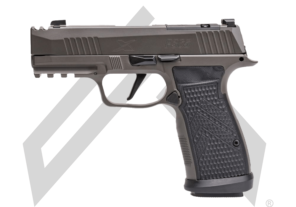 SIG SAUER, P365, 9MM, 3.1IN, LEGION, GRAY , X-RAY 3, AXG, (3) 17RD MAG, sig loc compact, COMPENSATOR