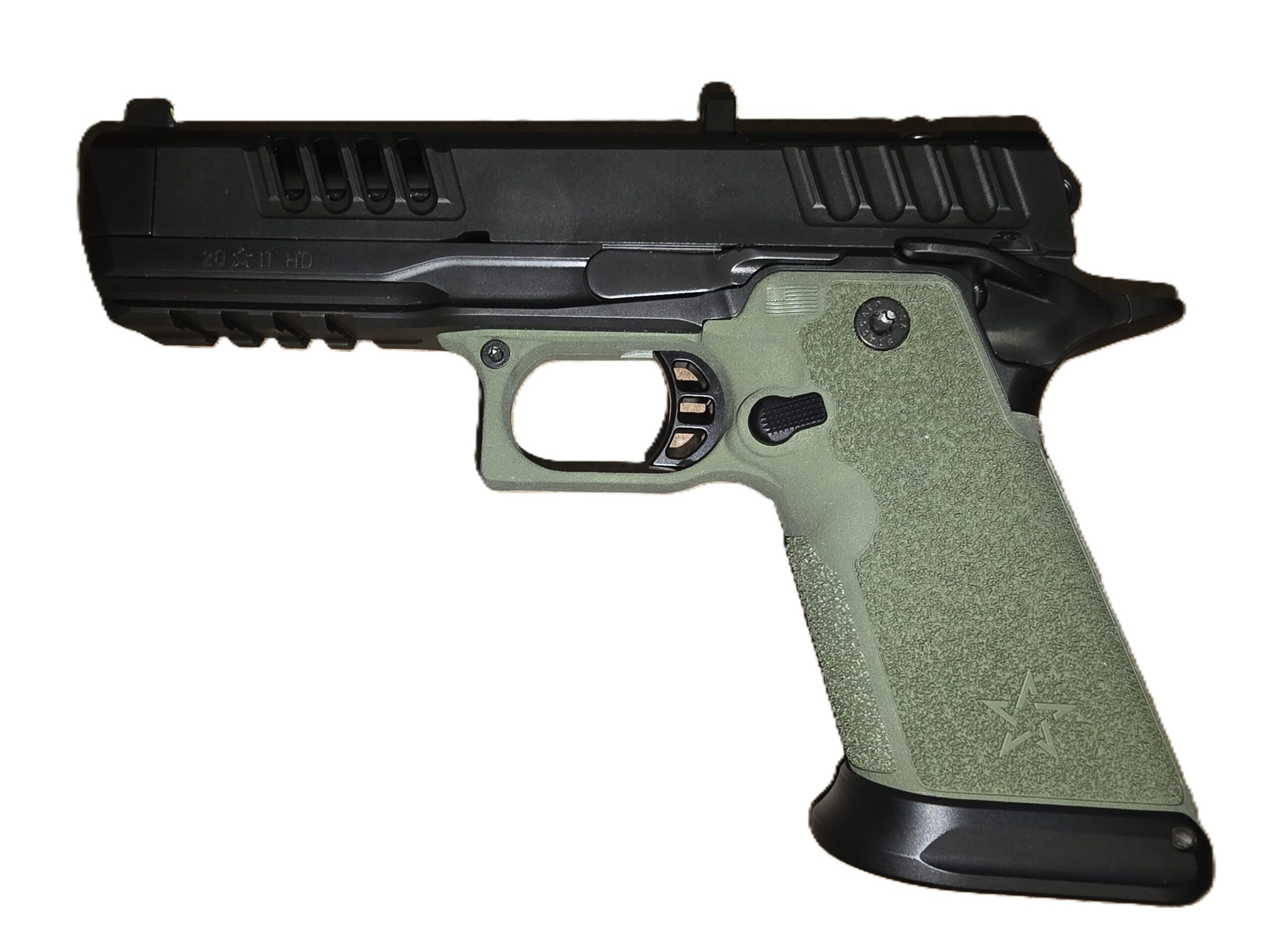 Staccato 2011 HD P4.5 9MM Pistol- PREMIUM PACKAGE W/OD GREEN GRIP -LIMITED EDITION
